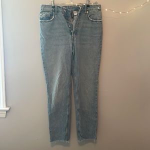 H&M DIVIDED Light Wash Straight Leg Jeans (Size 6)